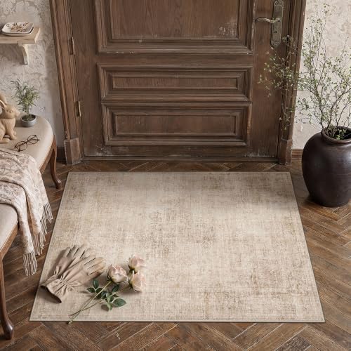 2x3 Beige Vintage Area Rug by WondRg