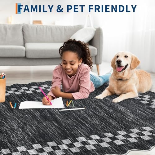 GarveeHome Small Area Rug 2x3 Washable Solid Color Scalloped Kitchen Rugs - Image 3