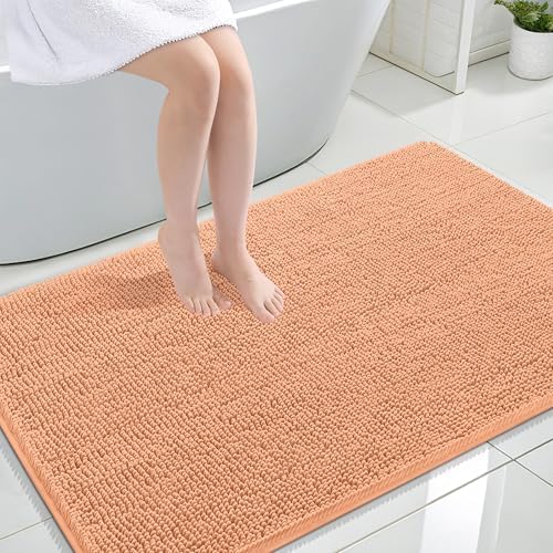 OLANLY Large Bathroom Rugs 44x32, Extra Soft Absorbent Chenille Bath Rugs by OLANLY