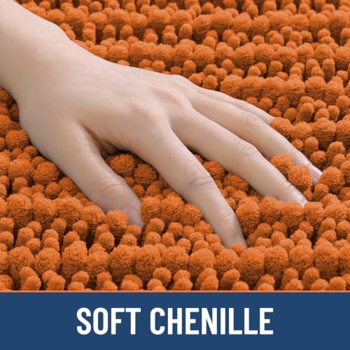 Smiry Bathroom Rugs 24X16, Extra Soft Rubber Backing Chenille Bath Mats - Image 4