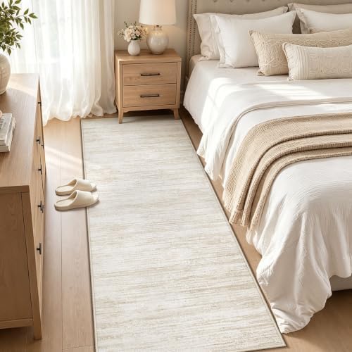 Runner Rug 2x8 Area Rugs: Washable Modern Hallway Rug Non-Slip Soft Stain Resistant Printed Rugs Indoor Floor Carpet for Kitchen Entryway Bedroom Living Room Laundry Staircase Foyer(Beige, 2'x8') - Image 3