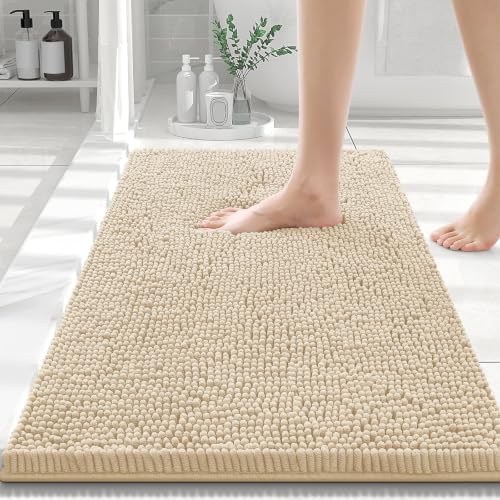 Smiry Bathroom Rugs 24X16, Luxury Chenille Extra Soft Absorbent Bath Mat by Smiry