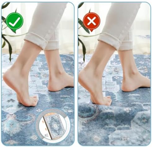 SERISSA 3x5 Washable Non Slip Boho Area Rug for Bedroom - Image 4