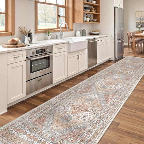 zesthome 2x10 Runner Rug Non Slip,Washable Hallway Runner Rug,Orange by Zesthome
