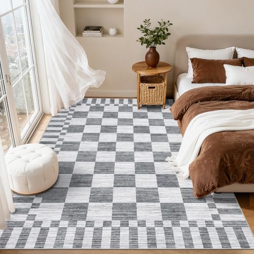 GarveeHome Checkered Rug 3x5 Area Rugs for Living Room Washable Nursey Rug - Image 3