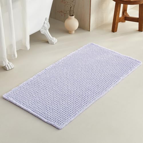 TYUU Waffle Bath Mat, Cute Bathroom Rugs Non Slip, 48x24 Lavender Cream by TYUU