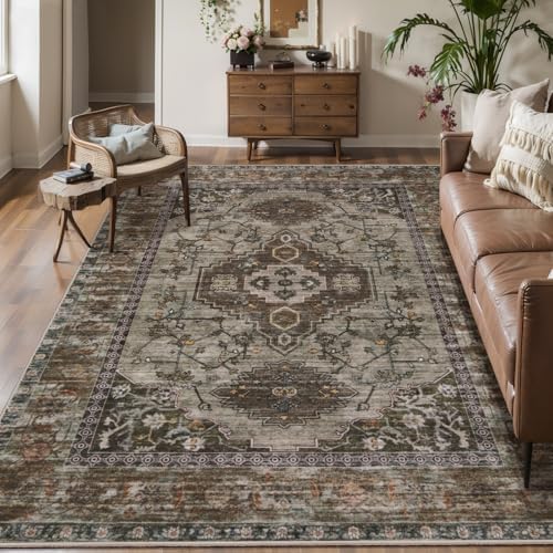 Tangsoo 4x6 Washable Area Rug, Oriental Non Slip Indoor Accent Rugs - Image 2