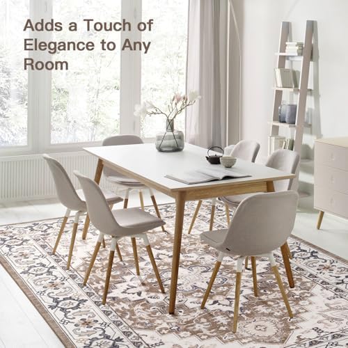 Lofus 5x8 Area Rugs for Living Room Bedroom, Soft Boho Carpet Floral Brown - Image 3