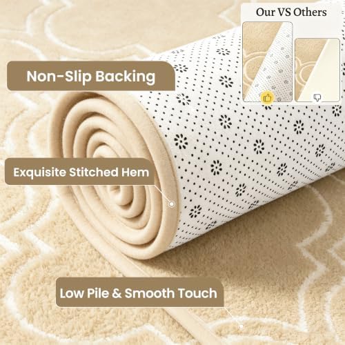 Keeko 4x6 Area Rugs for Living Room,Soft Washable Memory Foam Bedroom Rug - Image 2