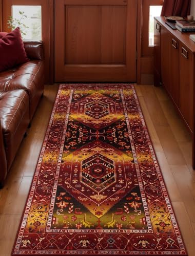 SERISSA 2x5 Washable Non Slip Boho Runner Rug for Hallway - Image 2