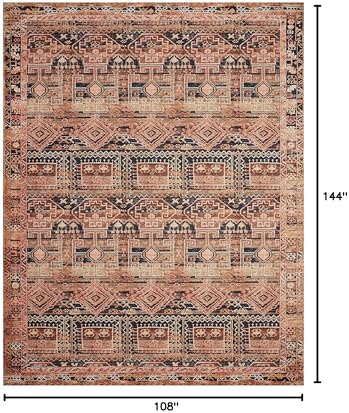 Loloi Layla Mocha/Blush 9'-0" x 12'-0" Area Rug - Image 2