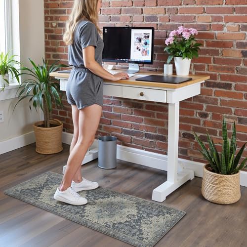 GENIMO Anti Fatigue Kitchen Mats for Floor 2PCS, Standing Rugs,Navy - Image 6
