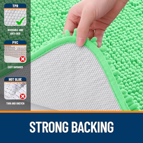 OLANLY Bathroom Rugs 30x20, Extra Soft Absorbent Chenille Bath Rugs - Image 6