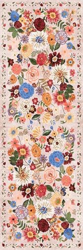Blush Floral Hallway Runner Rug 3x7 for Bedroom Kitchen - Image 3