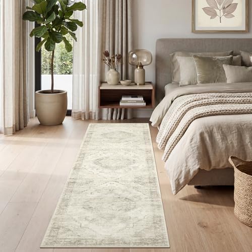 Garvee Beige Boho Washable 2.5x8 Runner Rug for Kitchen Hallways Entryway - Image 4