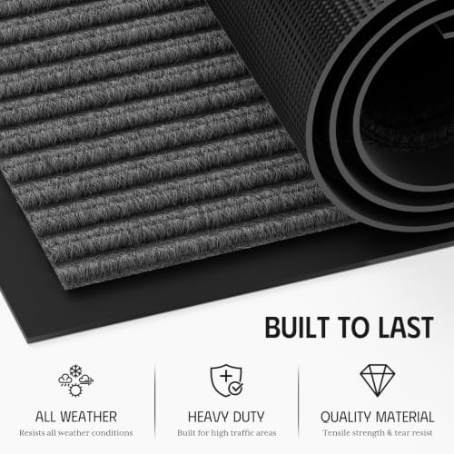 Front Door Mat, Non-Slip Heavy Duty Indoor Outdoor Doormat, 3'x5' - Image 3