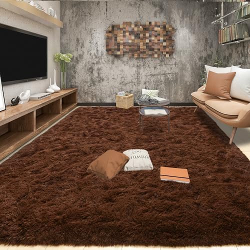 Tepook 4x6 Brown Area Rugs for Living Room Bedroom - Image 3
