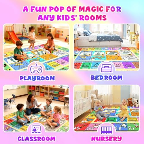 Large Classroom Rug Elementary 8x10, ABC Kids Rugs for Playroom - Image 5