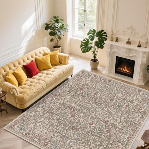 10x14 Area Rug for Living Room Washable Carpet (Moss) - Image 3