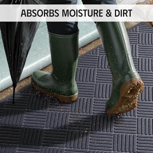 Front Door Mat 29.5x17, Heavy Duty Non-Slip Indoor Outdoor Doormat - Image 4