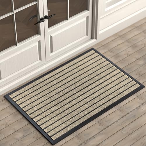 ubdyo Extra Durable Door Mat Outside Entrance (47" x 32", Bright Beige) by UBDYO