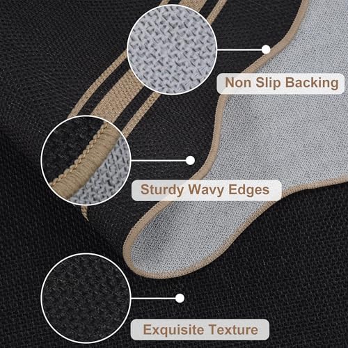 6x9 Scalloped Rug Easy Jute Washable Outdoor Patio Rug for Living Room - Image 4