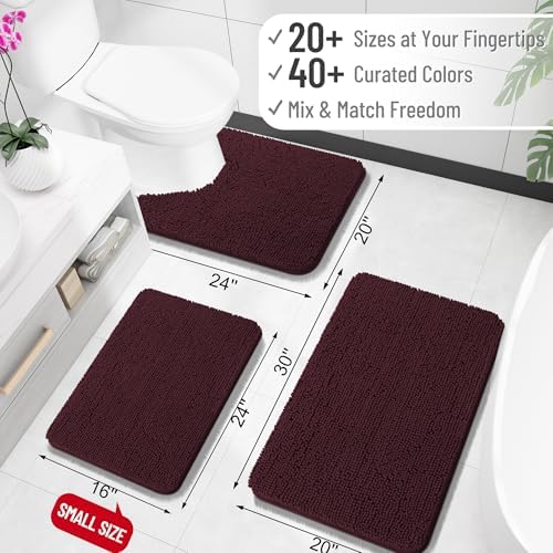 OLANLY Bathroom Runner Rugs 59x20, Extra Soft Absorbent Chenille Bath Rugs - Image 2