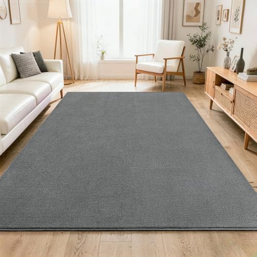ISEAU 4x6 Soft Area Rug for Bedroom, Washable and Non-Slip, Grey - Image 7