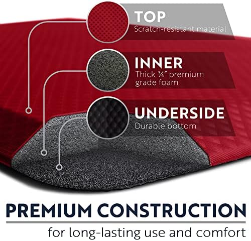 KANGAROO Cushioned Anti Fatigue Kitchen Mats for Floor, 20x39 Red - Image 6