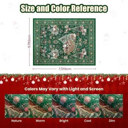 zesthome Christmas Area Rug 5x7, Washable Rugs for Living Room - Image 2
