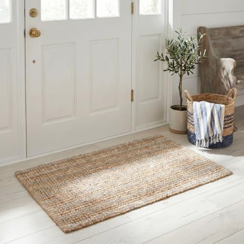 SAFAVIEH Natural Fiber Accent Rug 2'6"x4', Jute Knotted Grey NF447K by Unknown