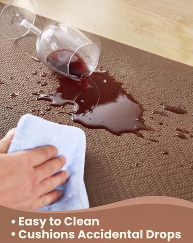 Ophanie Kitchen Mats for Floor,3/4 inch Thick,17x28 Anti Fatigue Cushioned Mat,Kitchen Rugs,Waterproof,Comfort Ergonomic Standing Mat for Office,Home,Sink with 99+ Pairs of Anti-Slip Bottom Ridges - Image 6