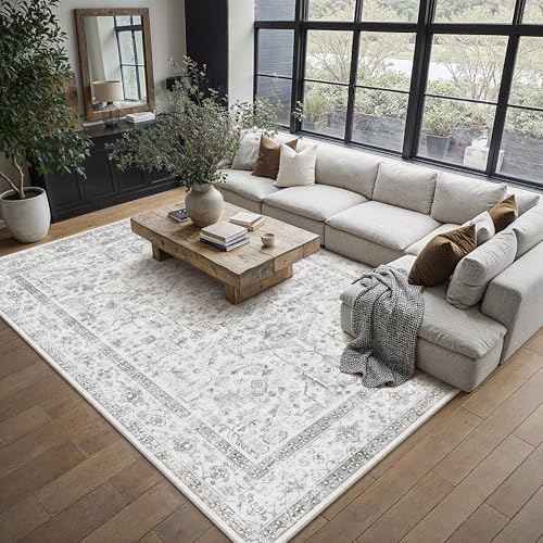 PureCozy Gray Area Rug 9x12 Vintage Neutral - Image 3