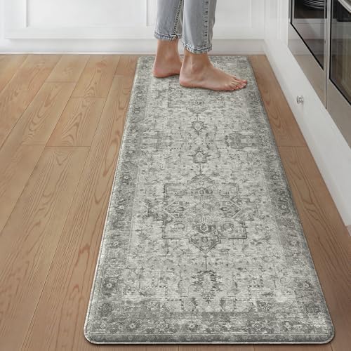 GENIMO Anti Fatigue Kitchen Mats for Floor 17"X59", Runner Rug,GrayTaupe by GENIMO