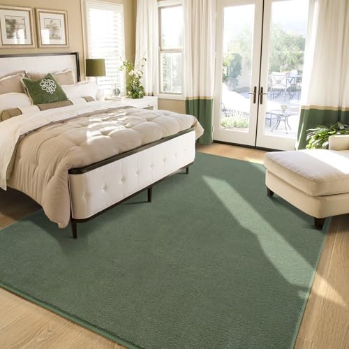Amearea Sage Green Area Rugs for Bedroom Living Room, 5x8 Memory Foam Rug - Image 2
