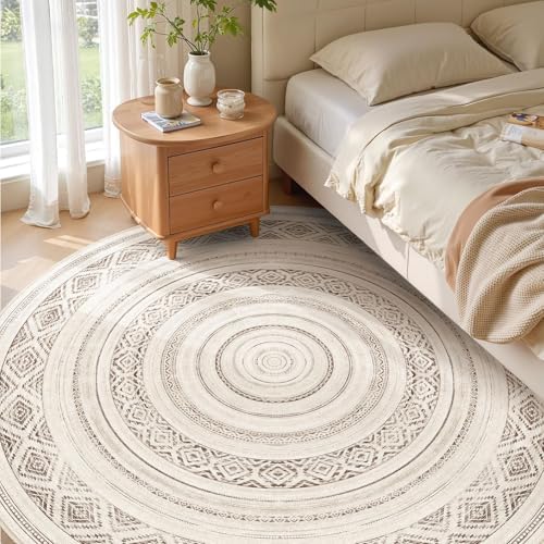 cotiled 8x8 Round Rug 8ft Circle Living Room Boho Area Rugs - Image 2