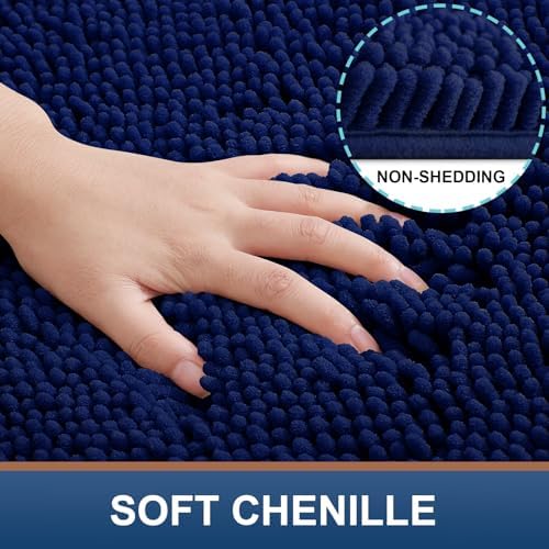 Smiry Round Bathroom Rugs 24X24, Chenille Extra Soft Absorbent Bath Mat - Image 3