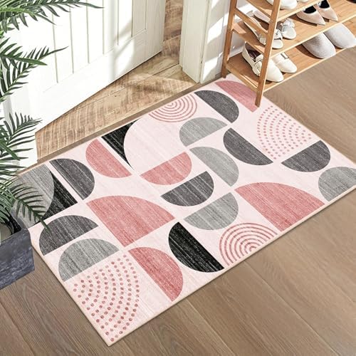 MUJOO Small Rug Washable,Boho 2x3 Area Rugs Non Slip Modern Abstract by MUJOO