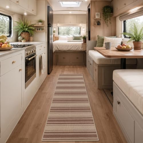 Easy Jute Kitchen Runner 2x6 Kitchen Runner Rug Washable Non Slip Outdoor Rug for Entryway Farmhouse Neutral Low Pile Carpet for Hallyway Proch Doorway - Image 2