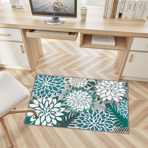 Arenarug Outdoor Rug Waterproof, Washable Patio Rug for Deck, 2x3, Teal - Image 3