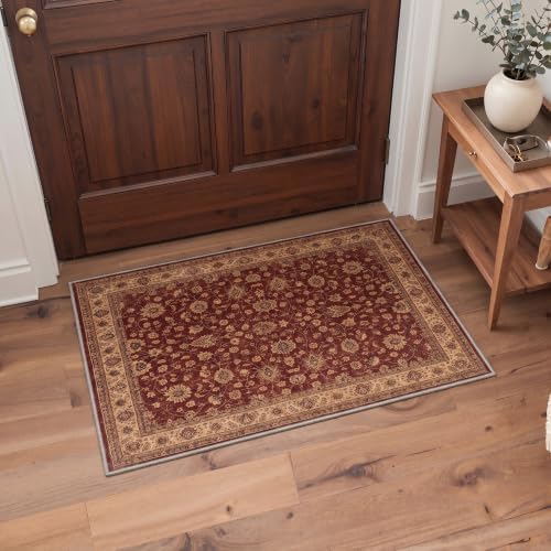 Bavni 2X5 Washable Hallway Runner Rug, Boho Florals Non Slip - Image 7