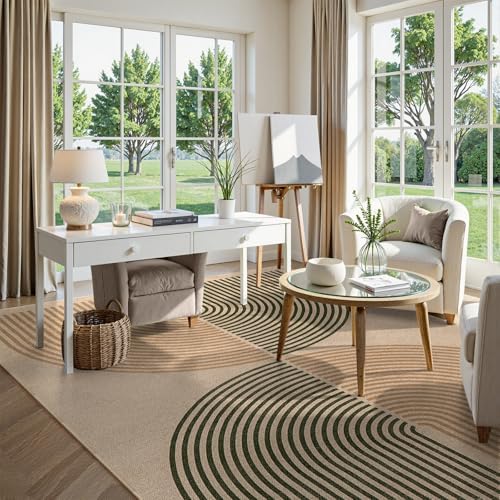 Lahome Modern Rainbow Easy Jute Rug 9x12, Large Nature Rugs for Living Room - Image 6