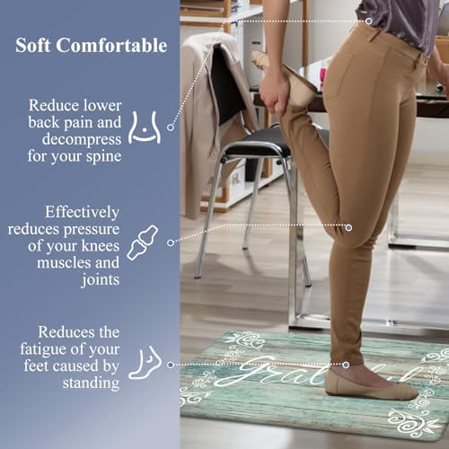 HEBE Anti Fatigue Kitchen Mat Set of 2, Cushioned Kitchen Mats for Floor - Image 6