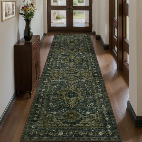 Tangsoo 2.6x8 Washable Runner Rug for Hallways, Non Slip Vintage Runner Rug - Image 2
