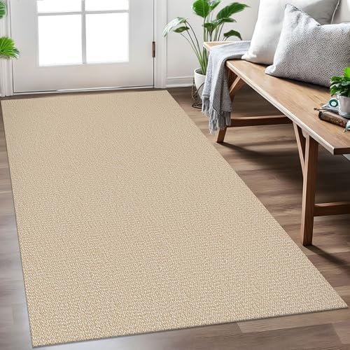 EARTHALL Washable Entryway Rug, Non Slip, 3x5 Ft, Golden Beige/White by Unknown