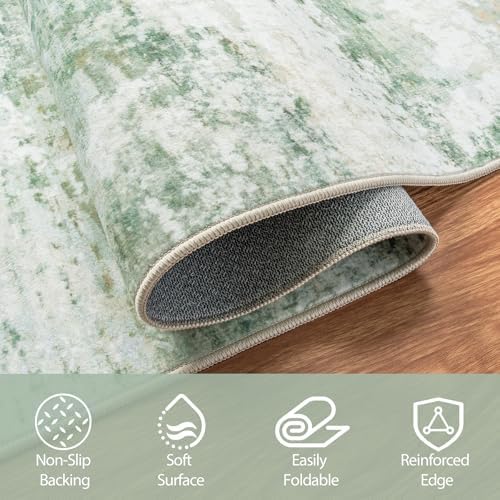 Aelenmu 5x7 Area Rugs for Living Room Washable Bedroom Dining Room Green - Image 5