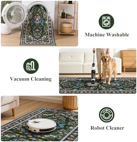 HEBE Hallway Runner Rug 2'x8', Washable Non Slip Kitchen Rug Runner - Image 5
