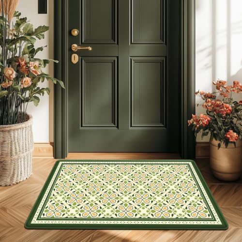 Vintage Floral Anti-Fatigue Kitchen Mats, Non-Slip Cushioned Floor Rug by Unknown