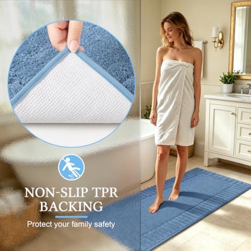 Pauwer Bathroom Rugs Sets 2 Piece, Non Slip Plush Bath Mats, Dark Grey - Image 5