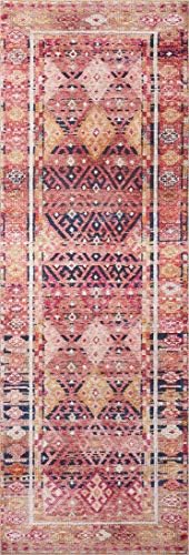 Loloi Layla Magenta/Multi 7'-6" x 9'-6" Area Rug - Image 5